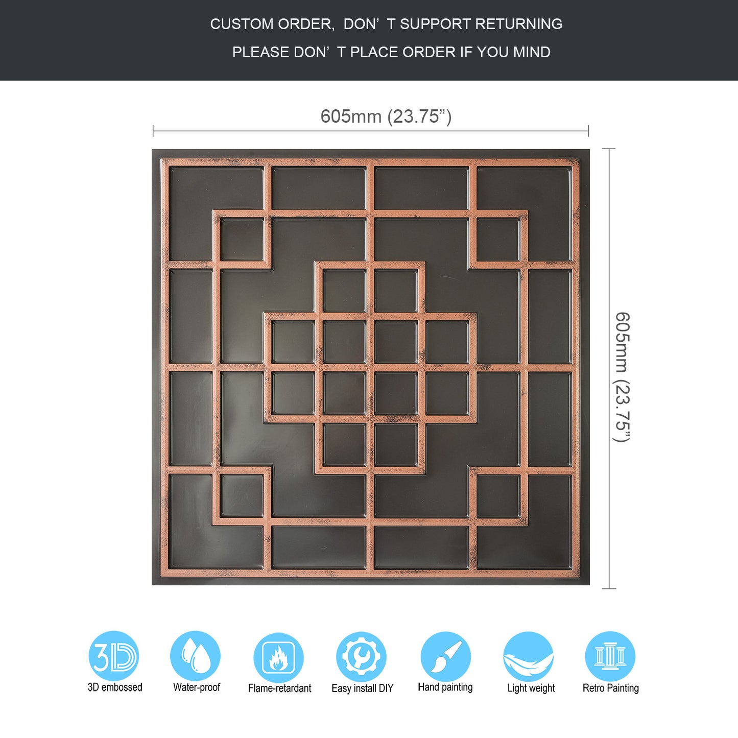 10tiles/lot Classic Victorian Ceiling Tiles for Boutique Hotels, Heritage Inns and Luxury Villas PL82