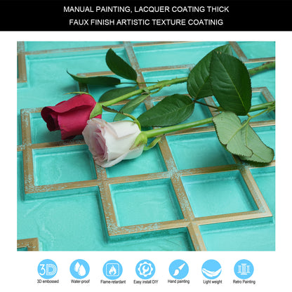 10tiles/lot Faux Tin Embossed Tiles for Luxury Apartments, Villas and Modern Home Interiors PL82