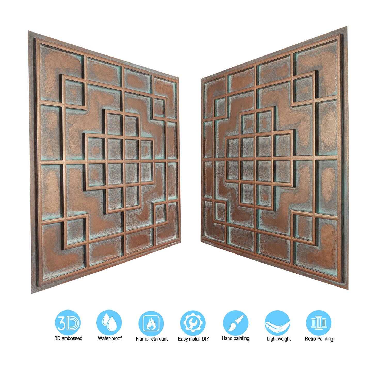 10tiles/lot Classic Victorian Ceiling Tiles for Boutique Hotels, Heritage Inns and Luxury Villas PL82