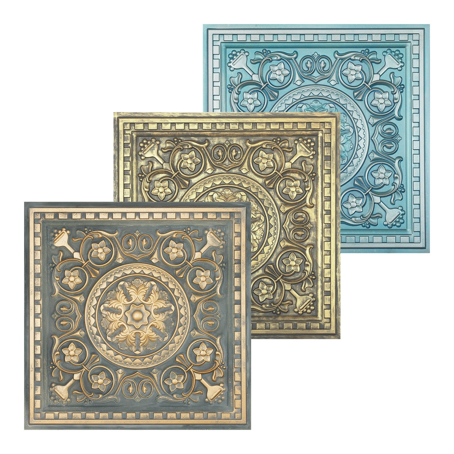 10tiles/lot Pressed Faux Tin Ceiling Tiles for Heritage Bars, Vintage Restaurants and Boutique Hotels PL83