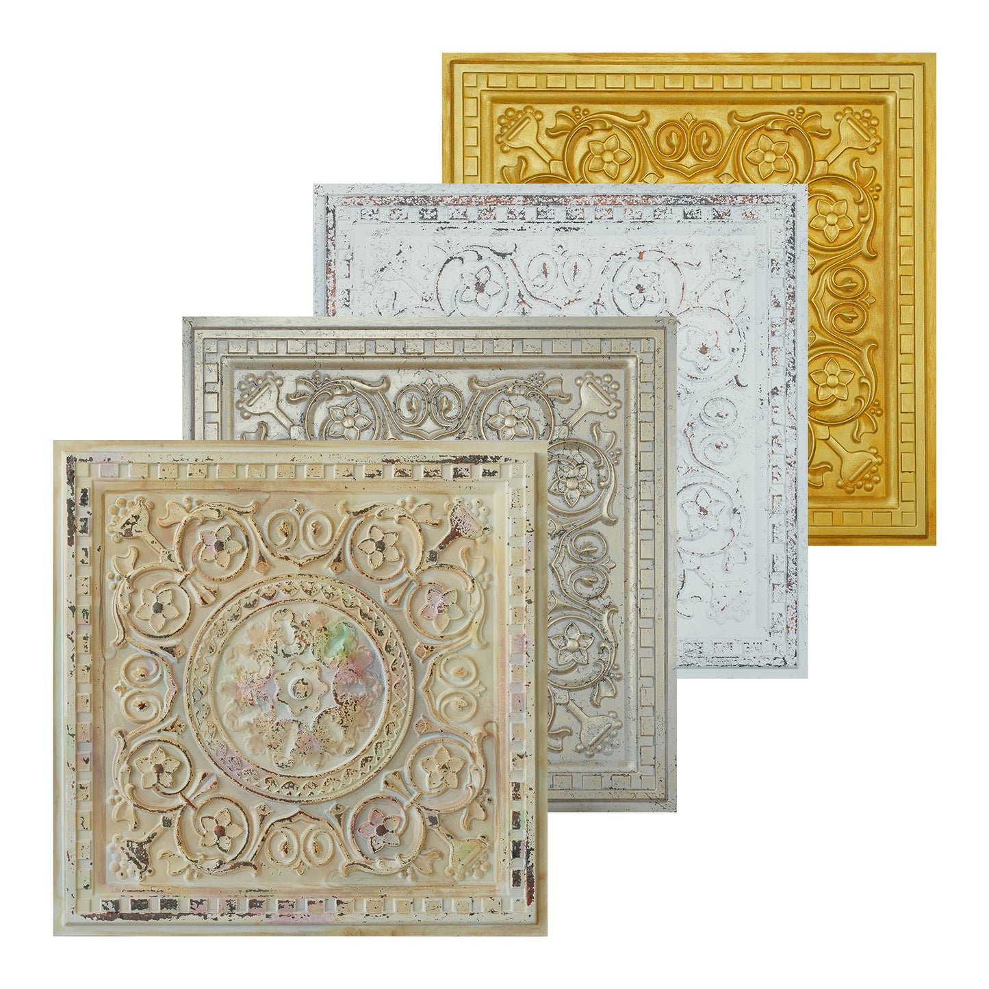 10tiles/lot Metallic Ceiling Tiles for Stylish Bars, Clubs, Restaurants and Social Spaces PL83