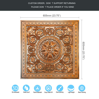 10tiles/lot Metallic Ceiling Tiles for Stylish Bars, Clubs, Restaurants and Social Spaces PL83