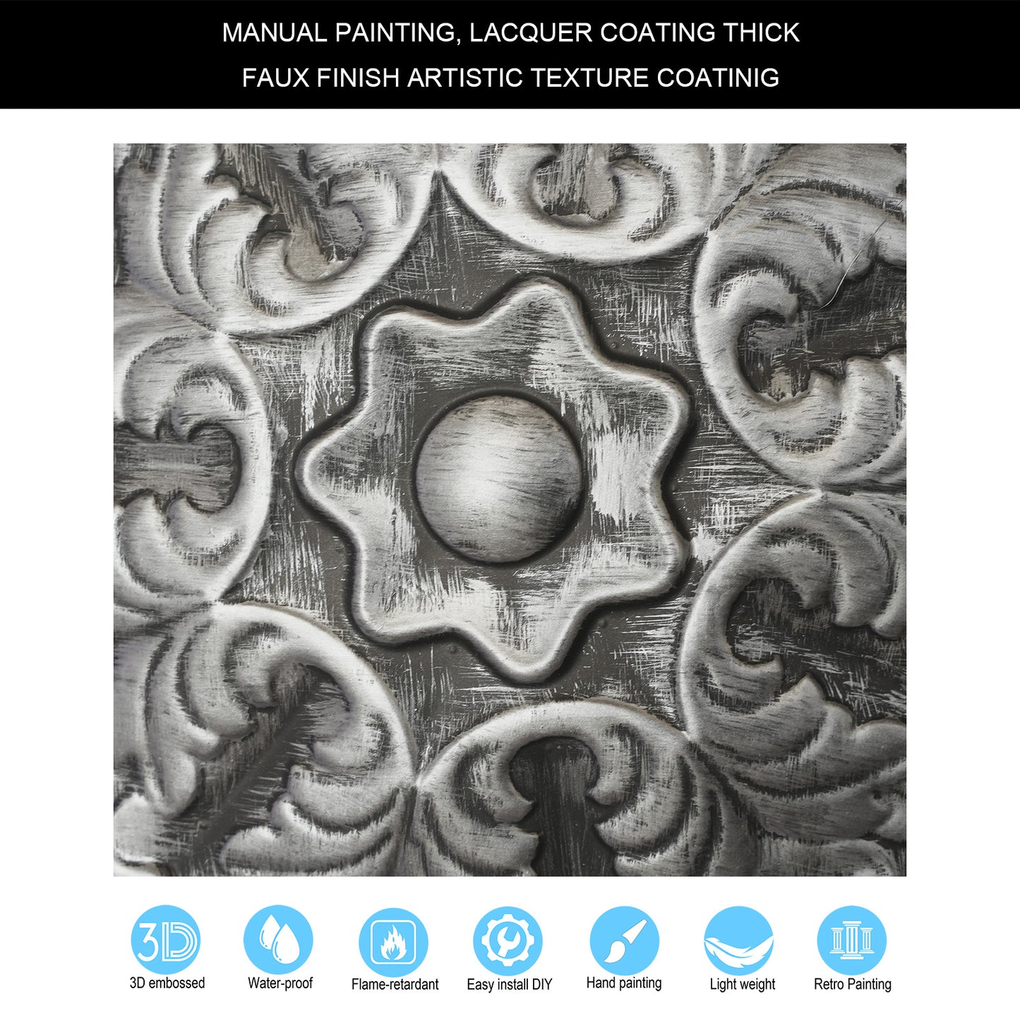 10tiles/lot Drop-In Decorative Tin Tiles for Hotels, Villas and Modern Office Buildings PL83