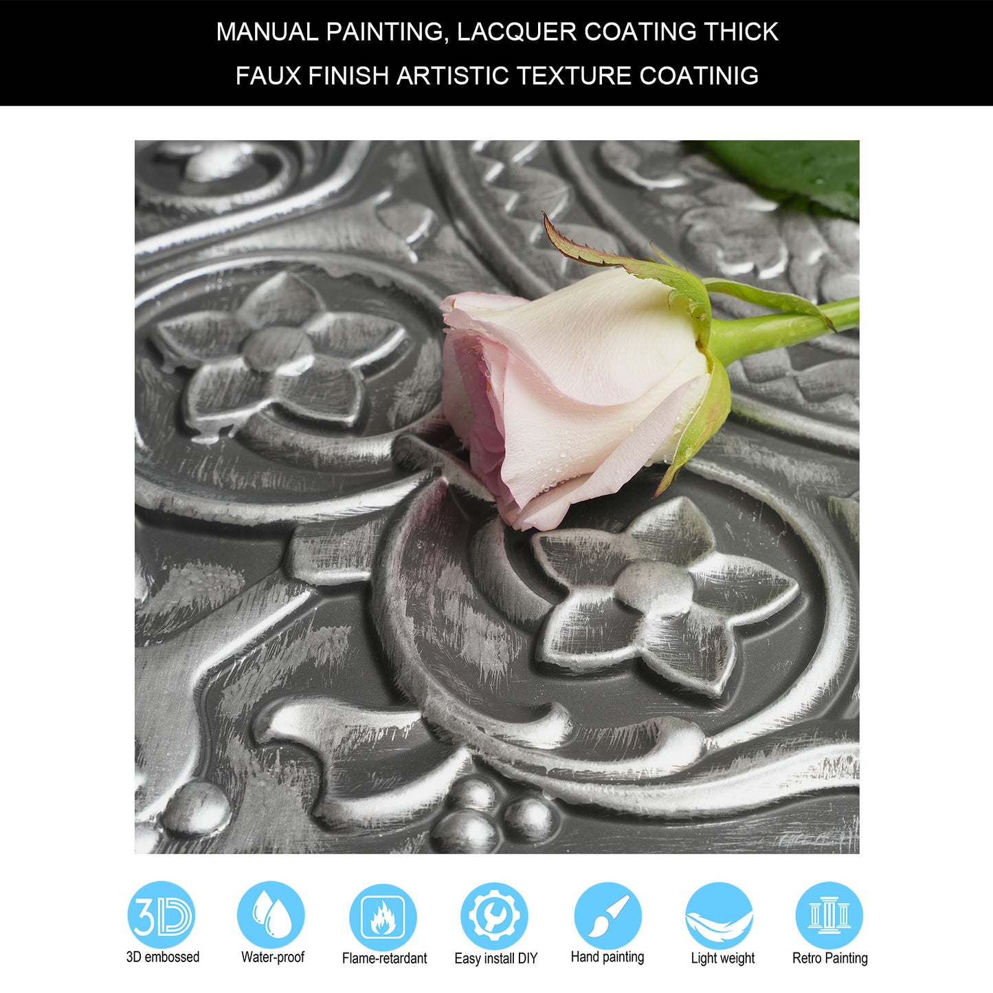 10tiles/lot Drop-In Decorative Tin Tiles for Hotels, Villas and Modern Office Buildings PL83