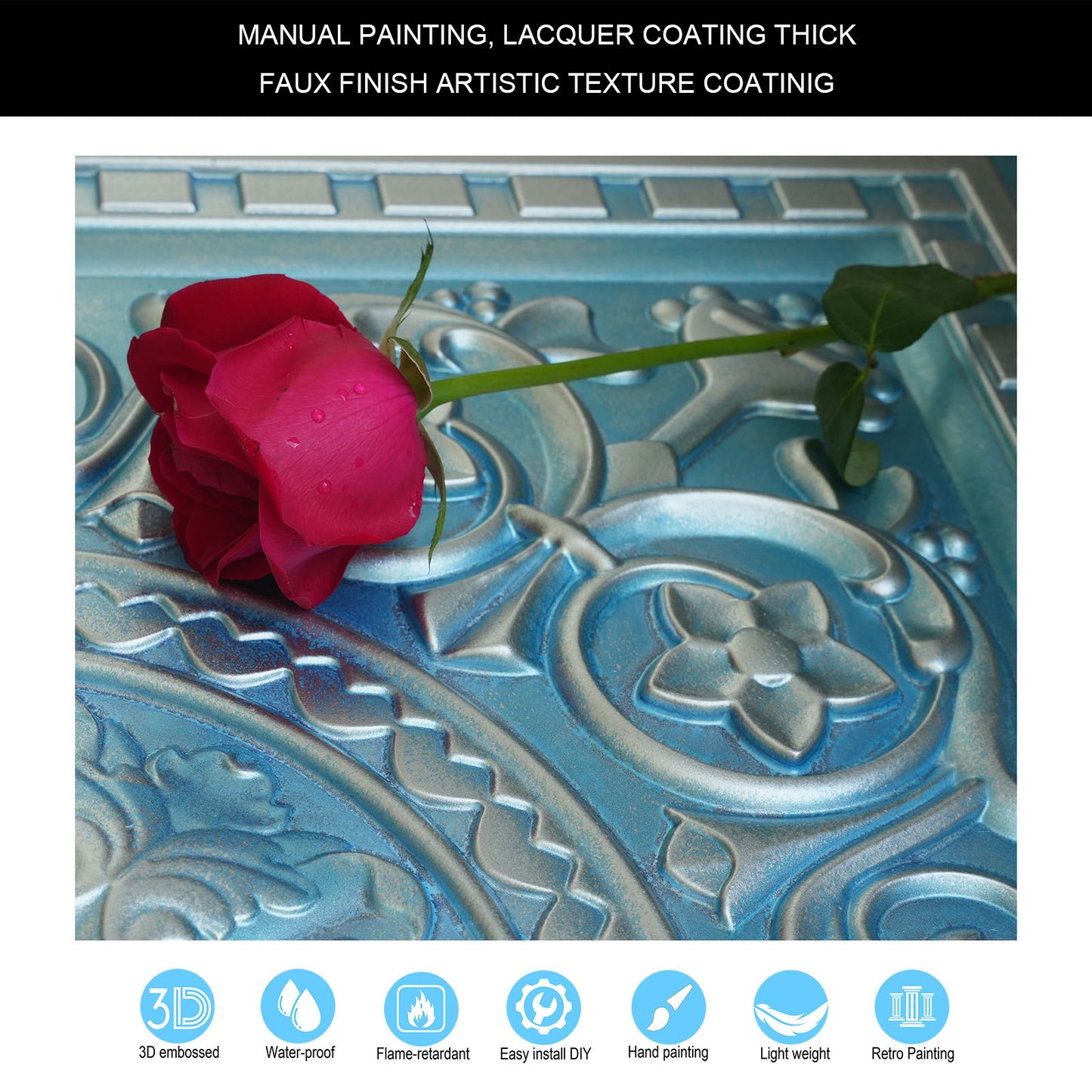 10tiles/lot Pressed Faux Tin Ceiling Tiles for Heritage Bars, Vintage Restaurants and Boutique Hotels PL83