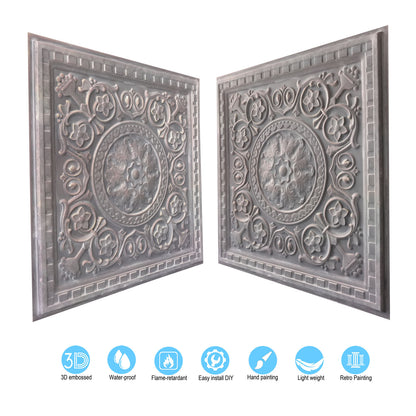 10tiles/lot Drop-In Decorative Tin Tiles for Hotels, Villas and Modern Office Buildings PL83