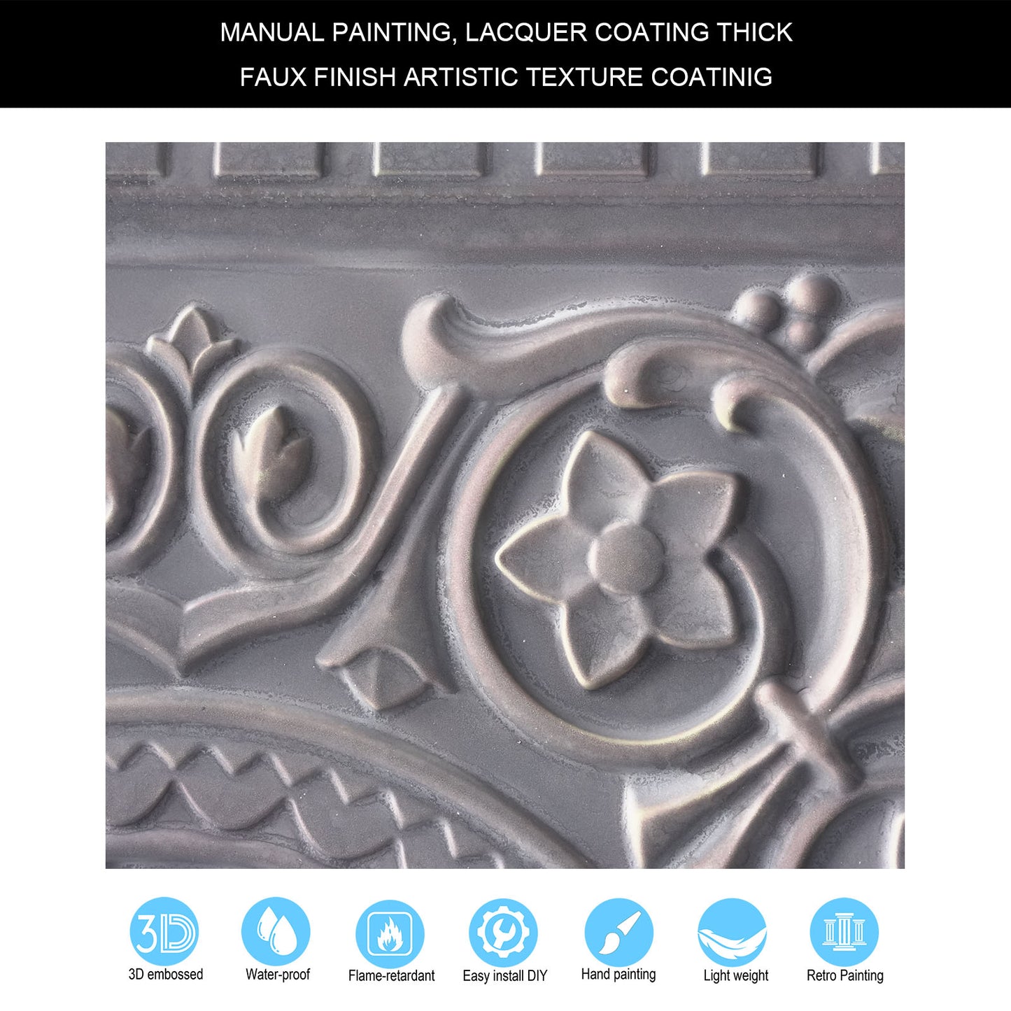 10tiles/lot Drop-In Decorative Tin Tiles for Hotels, Villas and Modern Office Buildings PL83