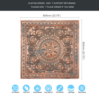 10tiles/lot Metallic Ceiling Tiles for Stylish Bars, Clubs, Restaurants and Social Spaces PL83