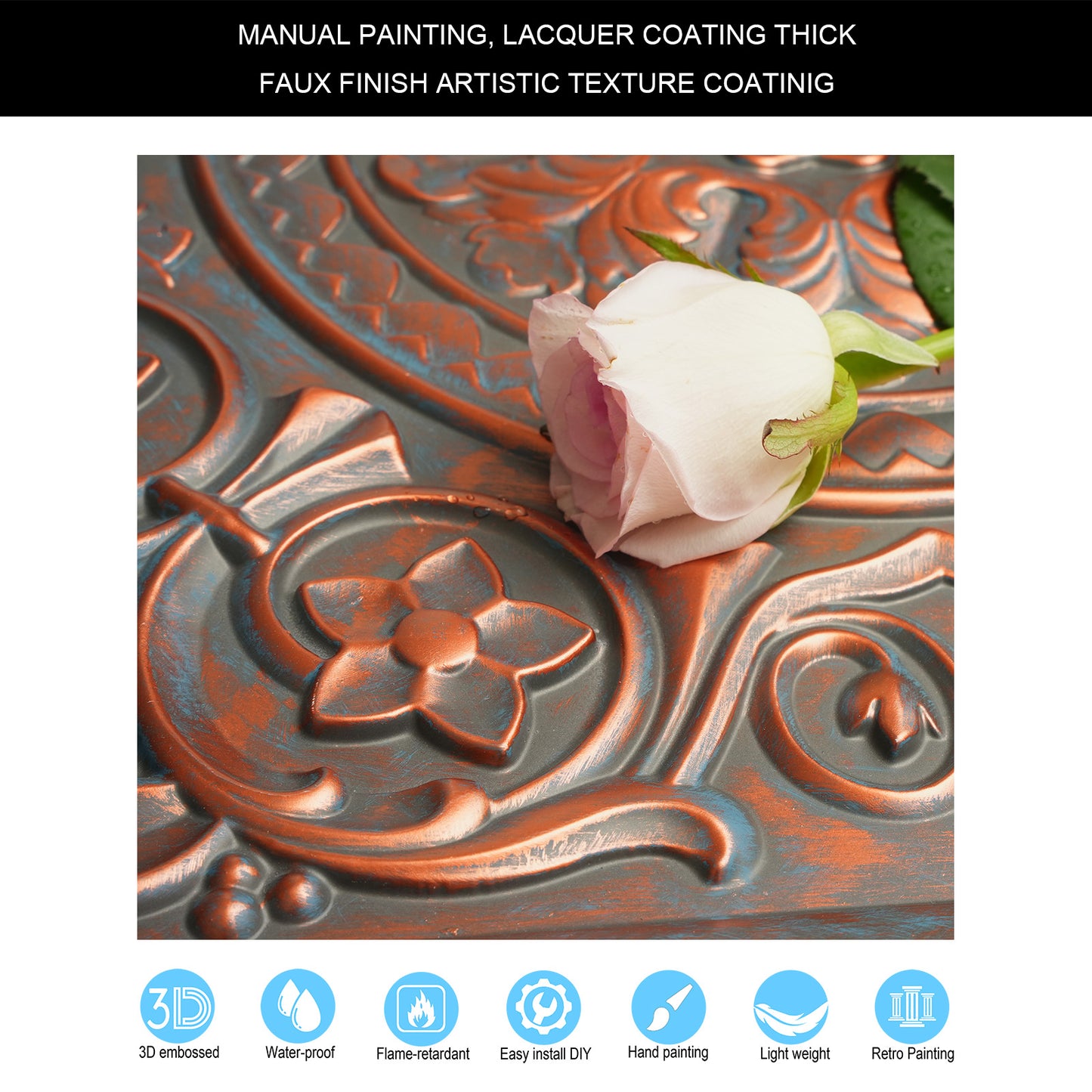 10tiles/lot Metallic Ceiling Tiles for Stylish Bars, Clubs, Restaurants and Social Spaces PL83