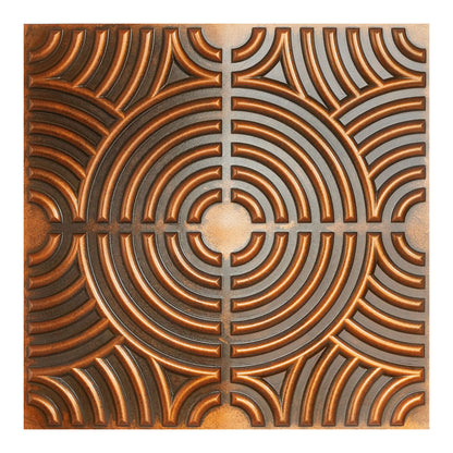 10tiles/lot Glue up faux Tin Ceiling Tiles copper color for Bars, Plastic, Coffer, DIY ceiling panels PL84