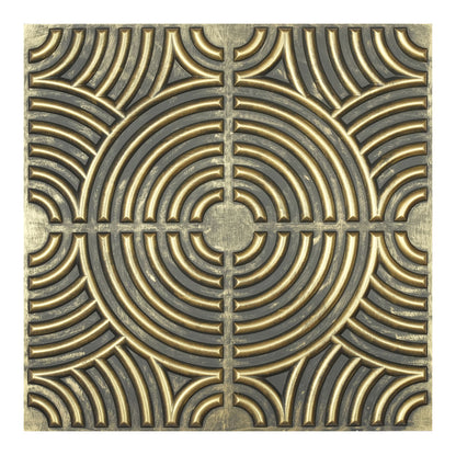 10tiles/lot Glue up faux Tin Ceiling Tiles gold color for Bars, Plastic, Coffer, DIY ceiling panels PL84