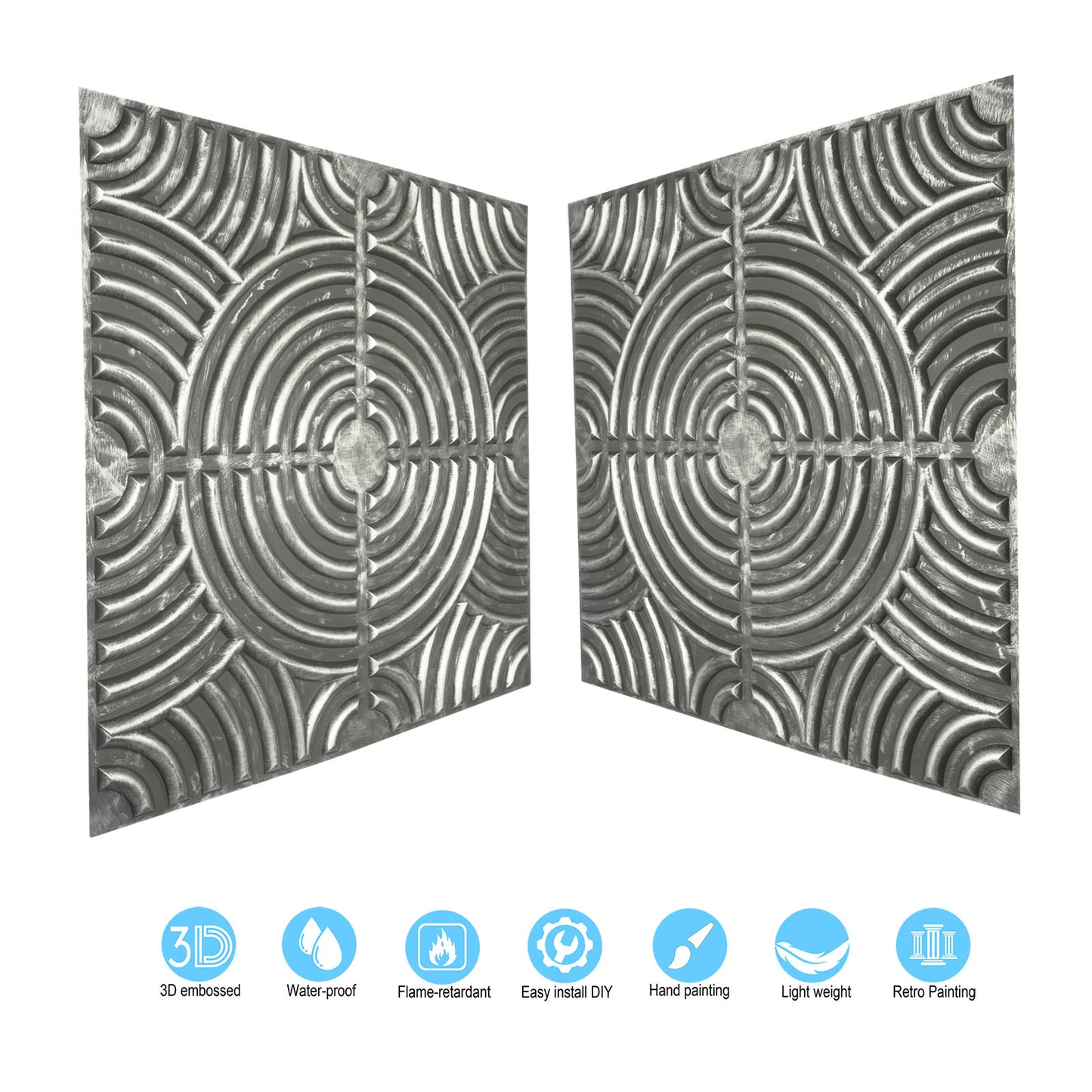 10tiles/lot Glue up 2x2 Ceiling Tiles Interior design for Bars, Plastic, Coffer, DIY ceiling panels PL84