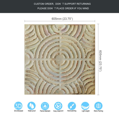 10tiles/lot Glue up 2x2 distress crack Ceiling Tiles for Bars, Plastic, Coffer, DIY ceiling panels PL84