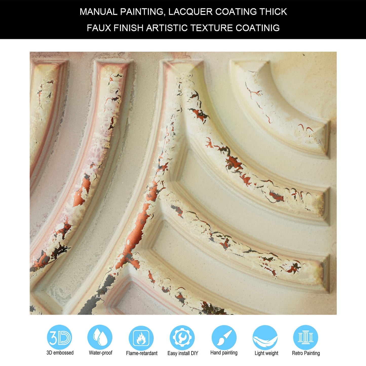 10tiles/lot Glue up 2x2 distress crack Ceiling Tiles for Bars, Plastic, Coffer, DIY ceiling panels PL84