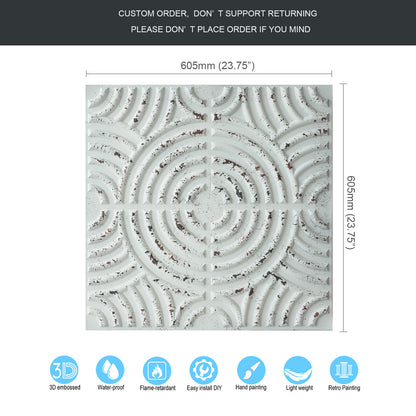 10tiles/lot Glue up 2x2 distress crack Ceiling Tiles for Bars, Plastic, Coffer, DIY ceiling panels PL84