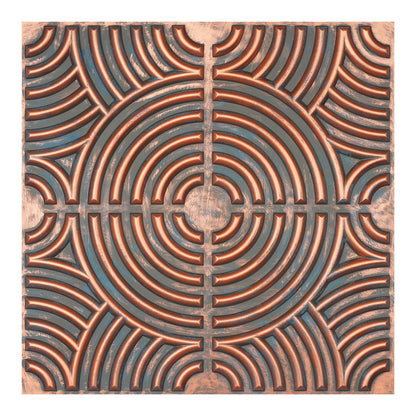 10tiles/lot Glue up faux Tin Ceiling Tiles copper color for Bars, Plastic, Coffer, DIY ceiling panels PL84