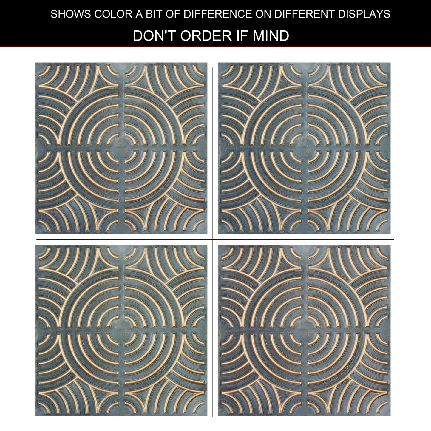 10tiles/lot Glue up faux Tin Ceiling Tiles gold color for Bars, Plastic, Coffer, DIY ceiling panels PL84