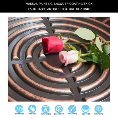 10tiles/lot Glue up faux Tin Ceiling Tiles copper color for Bars, Plastic, Coffer, DIY ceiling panels PL84