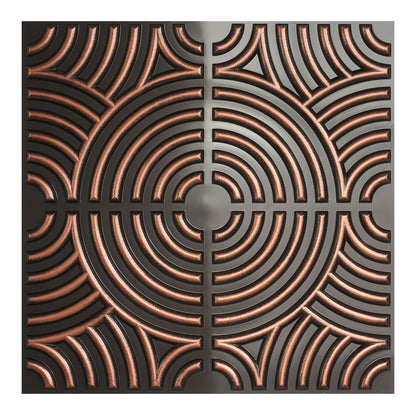 10tiles/lot Glue up faux Tin Ceiling Tiles copper color for Bars, Plastic, Coffer, DIY ceiling panels PL84