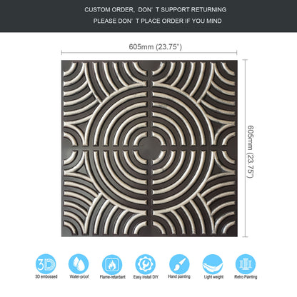 10tiles/lot Glue up 2x2 Ceiling Tiles Interior design for Bars, Plastic, Coffer, DIY ceiling panels PL84