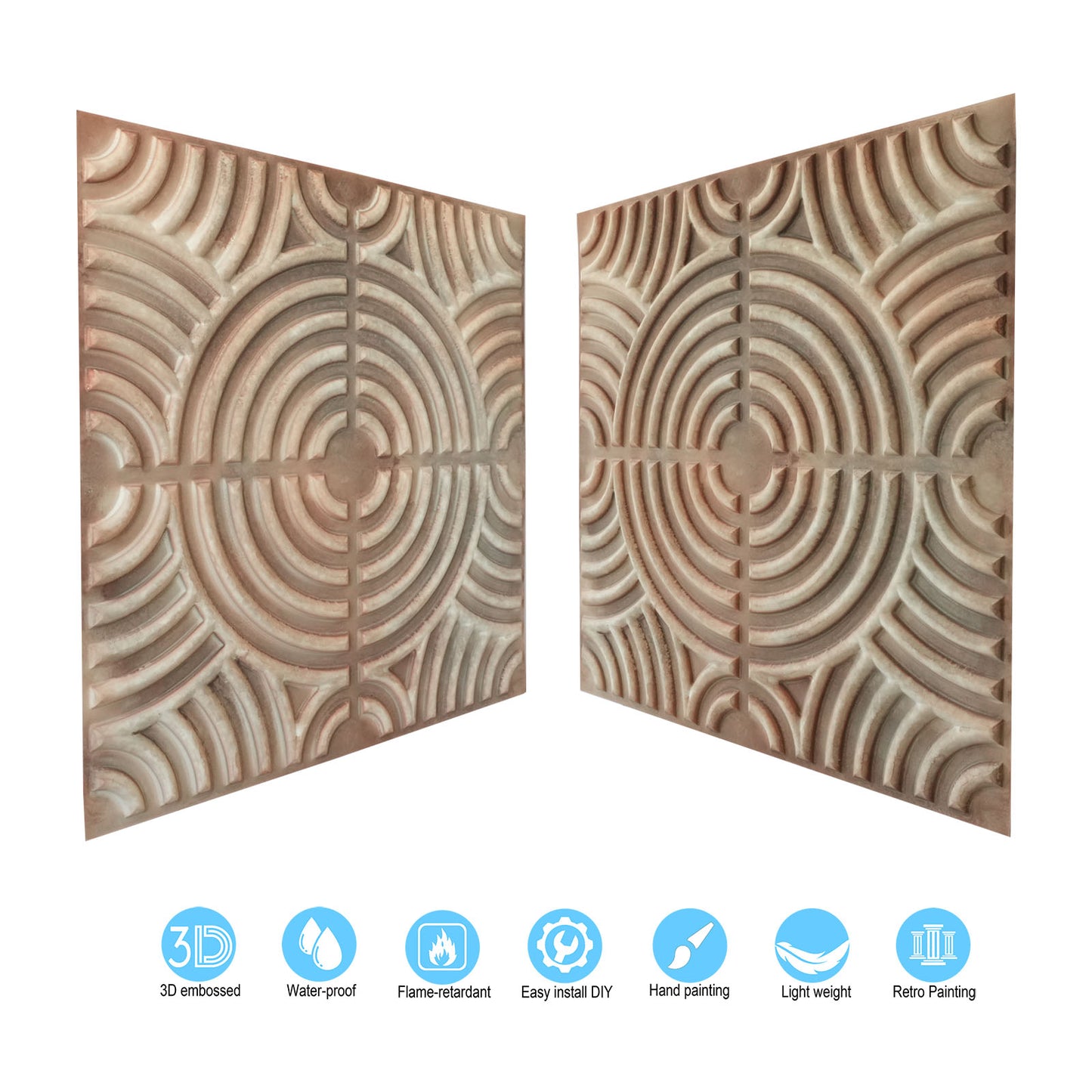 10tiles/lot Glue up 2x2 Ceiling Tiles molden design for Bars, Plastic, Coffer, DIY ceiling panels PL84