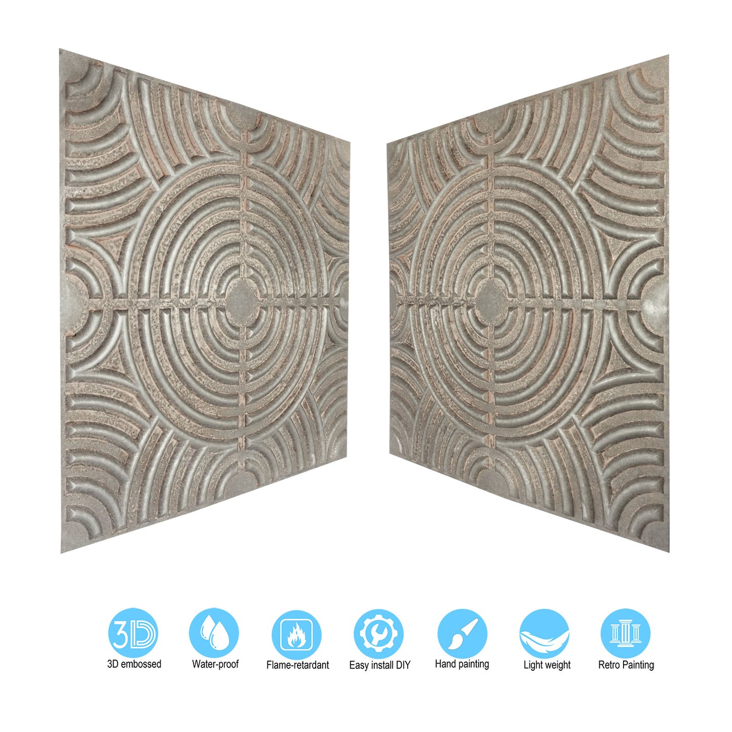 10tiles/lot Glue up 2x2 Ceiling Tiles molden design for Bars, Plastic, Coffer, DIY ceiling panels PL84