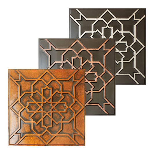 10tiles/lot Drop-In faux Tin Ceiling Tiles copper color for Bars, Nightclub, Barbers,beauty salon ceiling panelsPL85