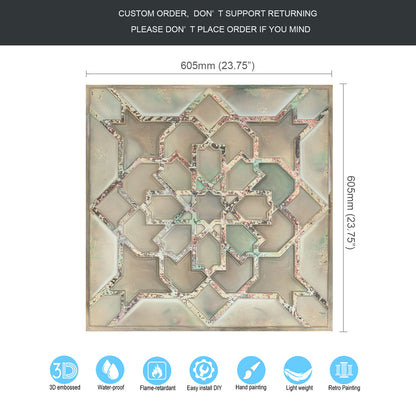 10tiles/lot Drop-In Tin Ceiling Tiles for Restaurants, Bars, Nightclub, Barbers,beauty salon ceiling panelsPL85