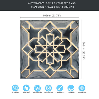 10tiles/lot suspended faux tin Ceiling Tiles for Bars, Nightclub, Barbers,beauty salon homeimporve ceiling panelsPL85