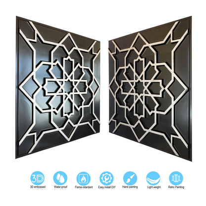 10tiles/lot Drop-In faux Tin Ceiling Tiles copper color for Bars, Nightclub, Barbers,beauty salon ceiling panelsPL85
