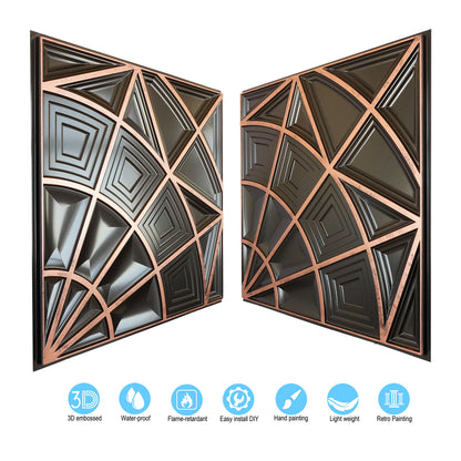 10tiles/lot Retro-Style Tin Ceiling Tiles for Unique Restaurants, Bars and Boutique Stores PL86