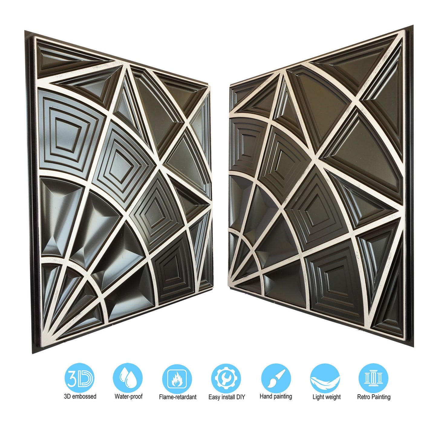 10tiles/lot Retro-Style Tin Ceiling Tiles for Unique Restaurants, Bars and Boutique Stores PL86