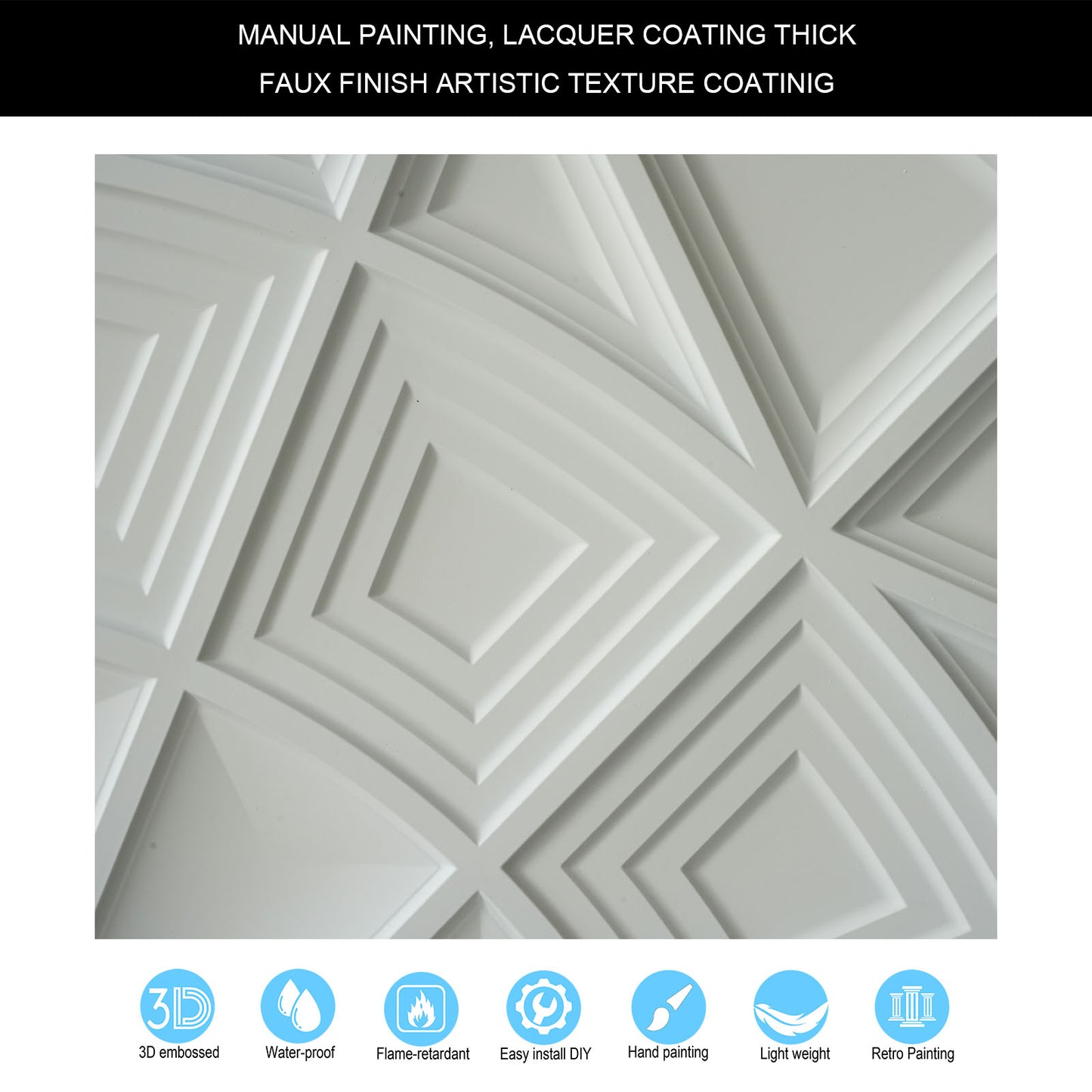 10tiles/lot Vintage Antique Ceiling Tiles for Heritage Hotels, Inns and Classic Restaurants PL86