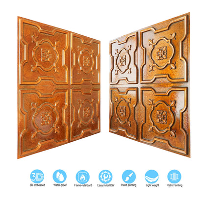 10tiles/lot Metallic Ceiling Tiles for Stylish Bars, Clubs, Restaurants and Social Spaces PL87