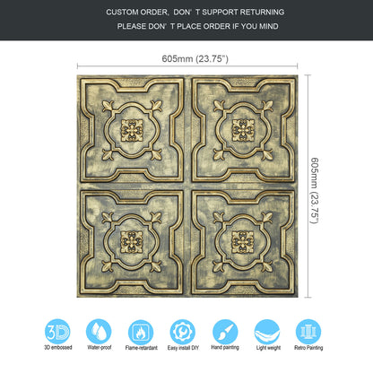 10tiles/lot Metallic Ceiling Tiles for Stylish Bars, Clubs, Restaurants and Social Spaces PL87