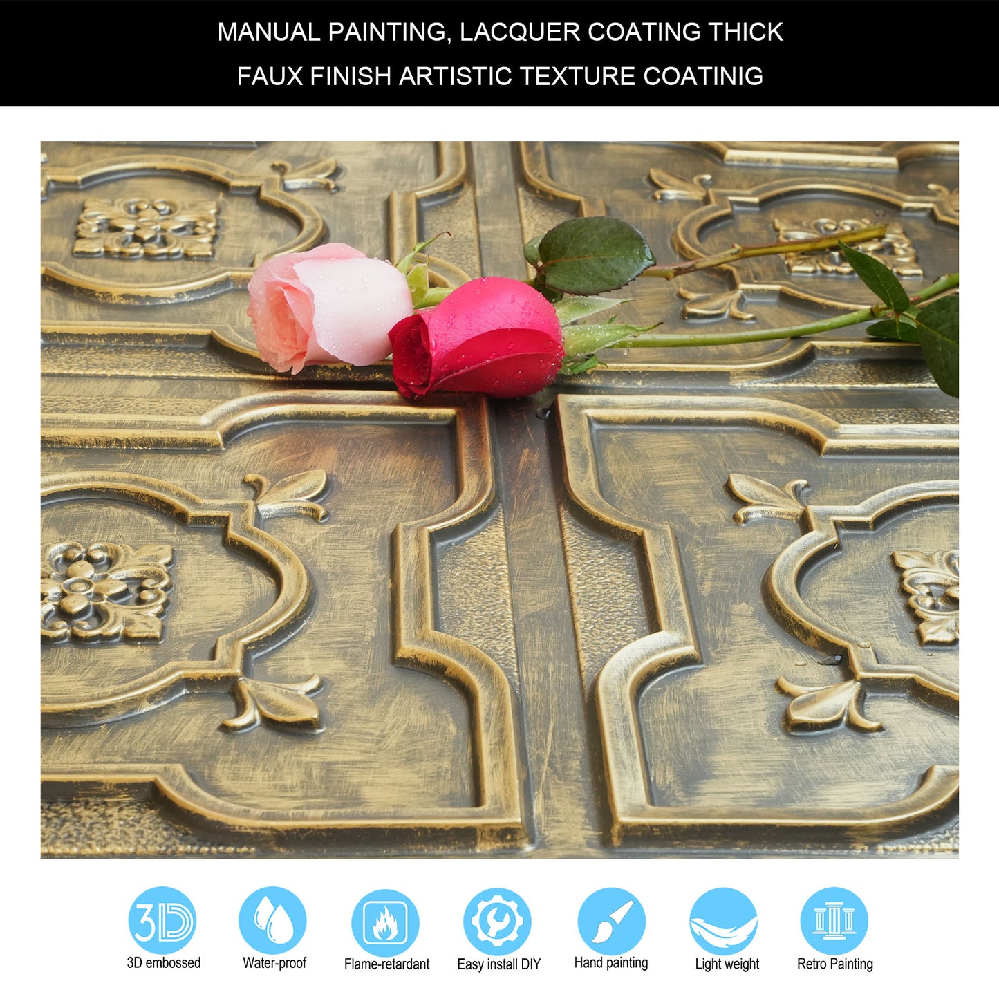 10tiles/lot Metallic Ceiling Tiles for Stylish Bars, Clubs, Restaurants and Social Spaces PL87