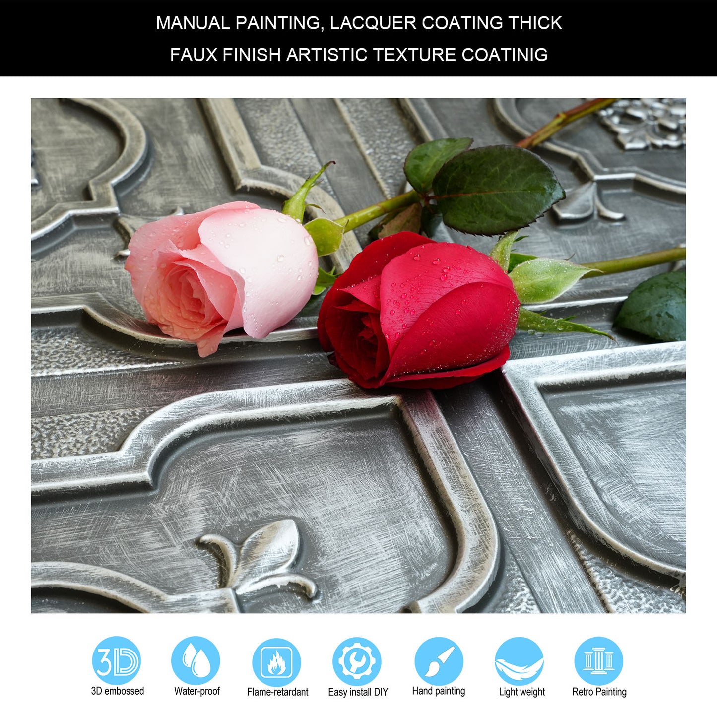 10tiles/lot Artistic Tin Ceiling Tiles for Artisan Workshops, Museums and Gallery Spaces PL87