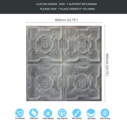 10tiles/lot Artistic Tin Ceiling Tiles for Artisan Workshops, Museums and Gallery Spaces PL87