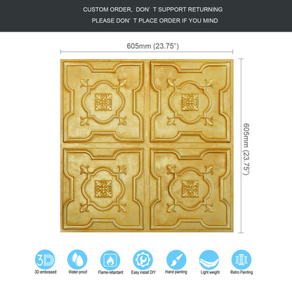 10tiles/lot Metallic Ceiling Tiles for Stylish Bars, Clubs, Restaurants and Social Spaces PL87