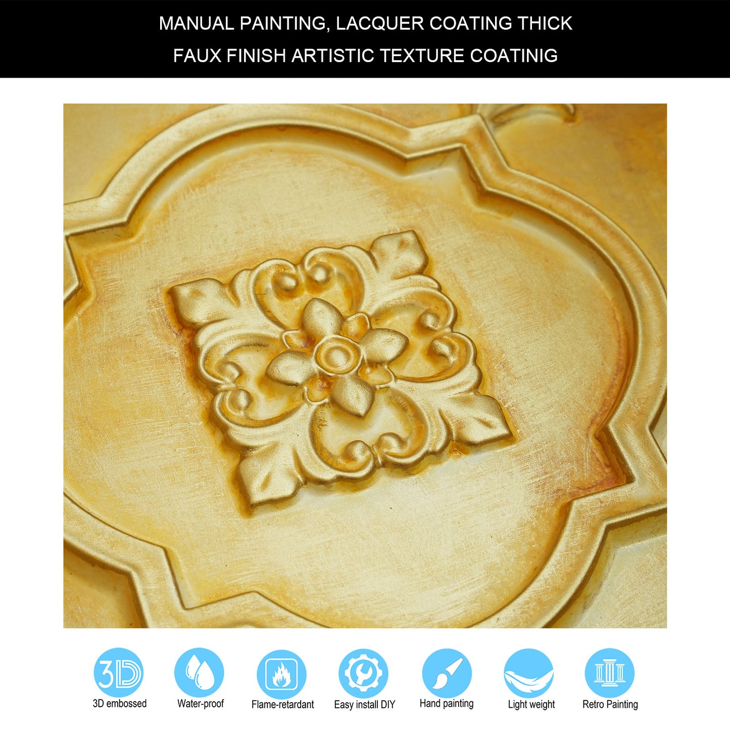 10tiles/lot Metallic Ceiling Tiles for Stylish Bars, Clubs, Restaurants and Social Spaces PL87