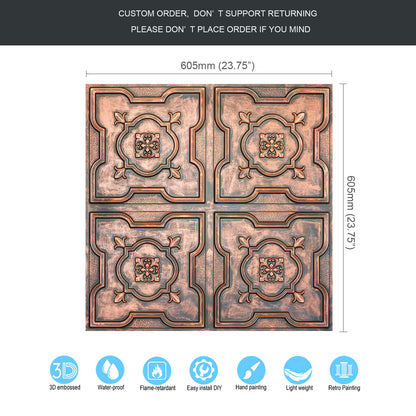 10tiles/lot Distressed Ceiling Tiles for Craft Studios, Retro Cafés and Industrial Design Rooms PL87