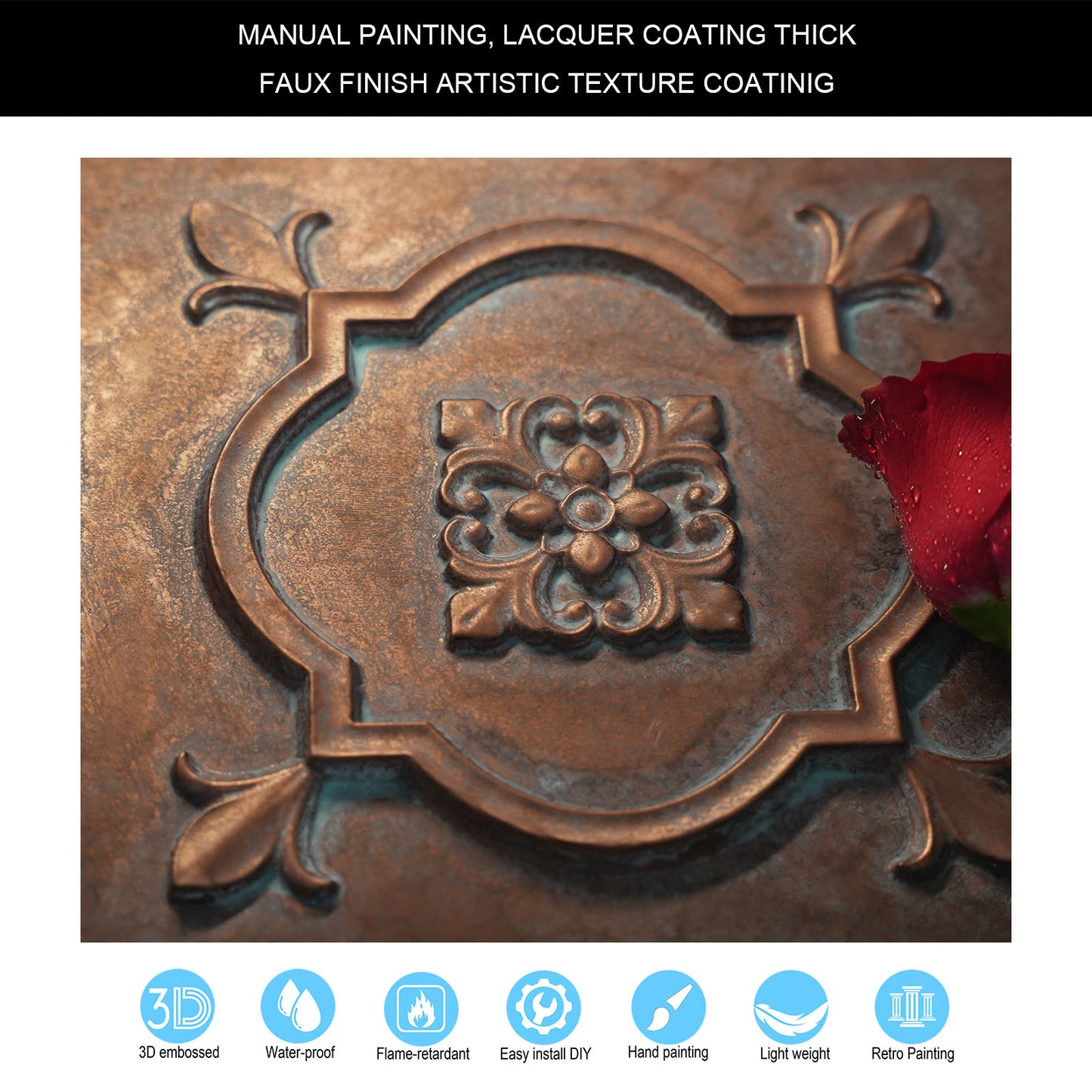 10tiles/lot Distressed Ceiling Tiles for Craft Studios, Retro Cafés and Industrial Design Rooms PL87