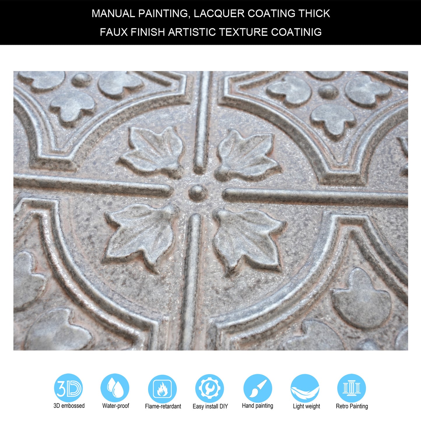 10tiles/lot Tin Ceiling Tiles for Book Cafés, Literary Stores and Creative Cultural Spaces PLB10