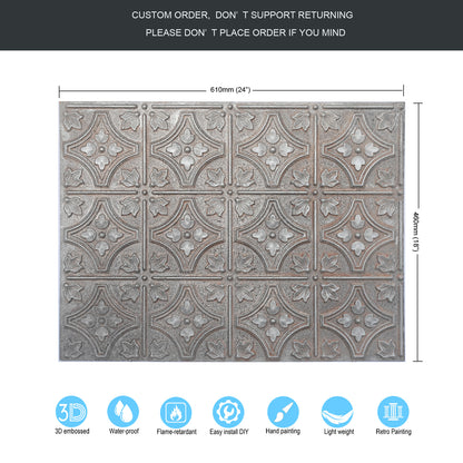 10tiles/lot Tin Ceiling Tiles for Book Cafés, Literary Stores and Creative Cultural Spaces PLB10