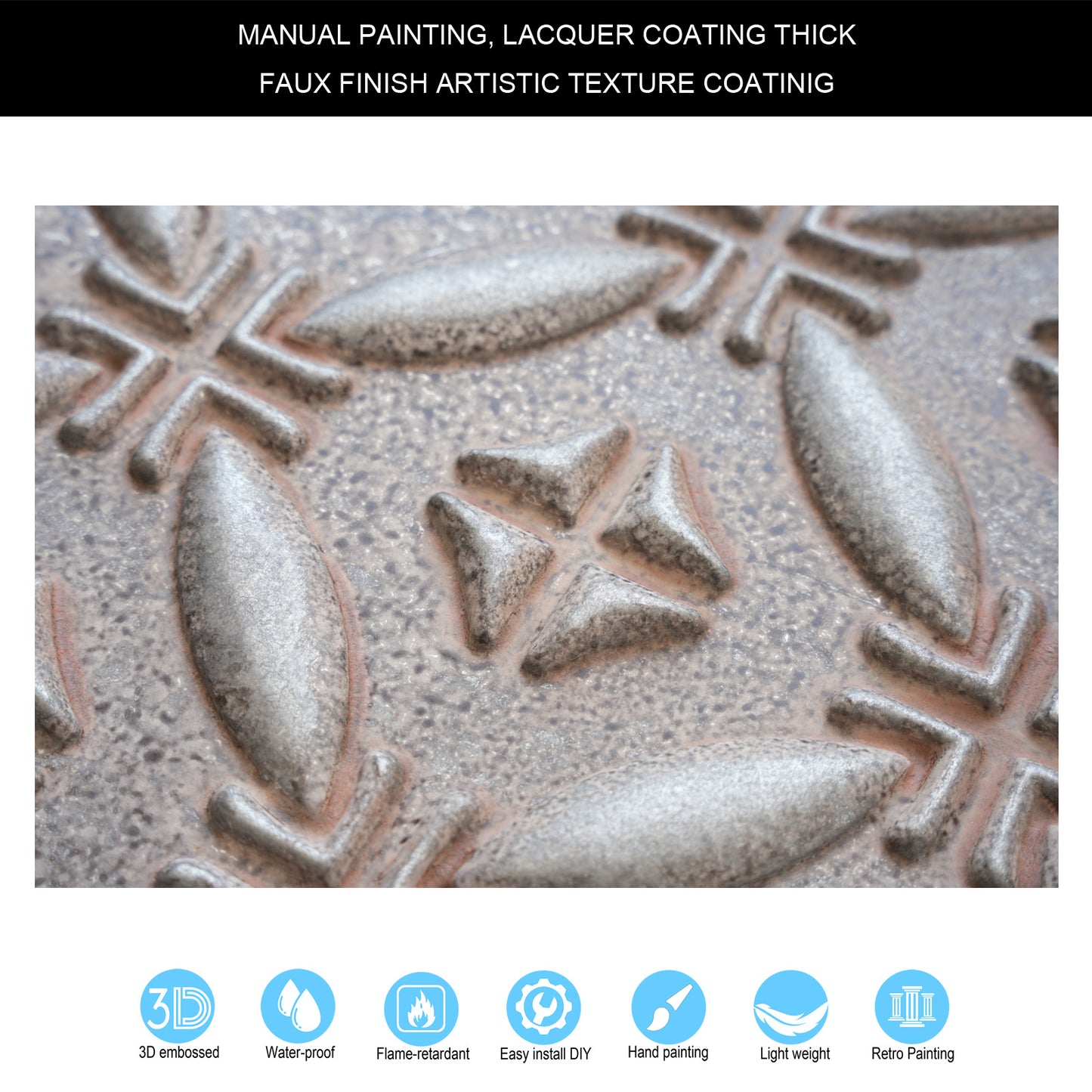 10tiles/lot Textured PVC Ceiling Tiles for Light-Luxury Restaurants, Salons and Beauty Studios PLB38