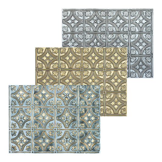 10tiles/lot Faux Metal Ceiling Tiles for Bars, Cafés, Lounges and Contemporary Interiors PLB10