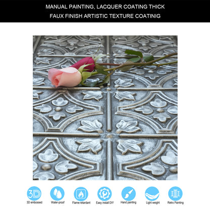 10tiles/lot Faux Metal Ceiling Tiles for Bars, Cafés, Lounges and Contemporary Interiors PLB10