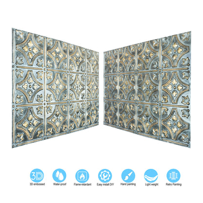 10tiles/lot Faux Metal Ceiling Tiles for Bars, Cafés, Lounges and Contemporary Interiors PLB10