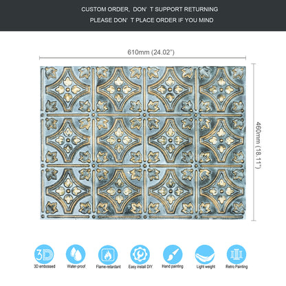 10tiles/lot Faux Metal Ceiling Tiles for Bars, Cafés, Lounges and Contemporary Interiors PLB10