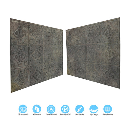 10tiles/lot Tin Ceiling Tiles for Book Cafés, Literary Stores and Creative Cultural Spaces PLB10
